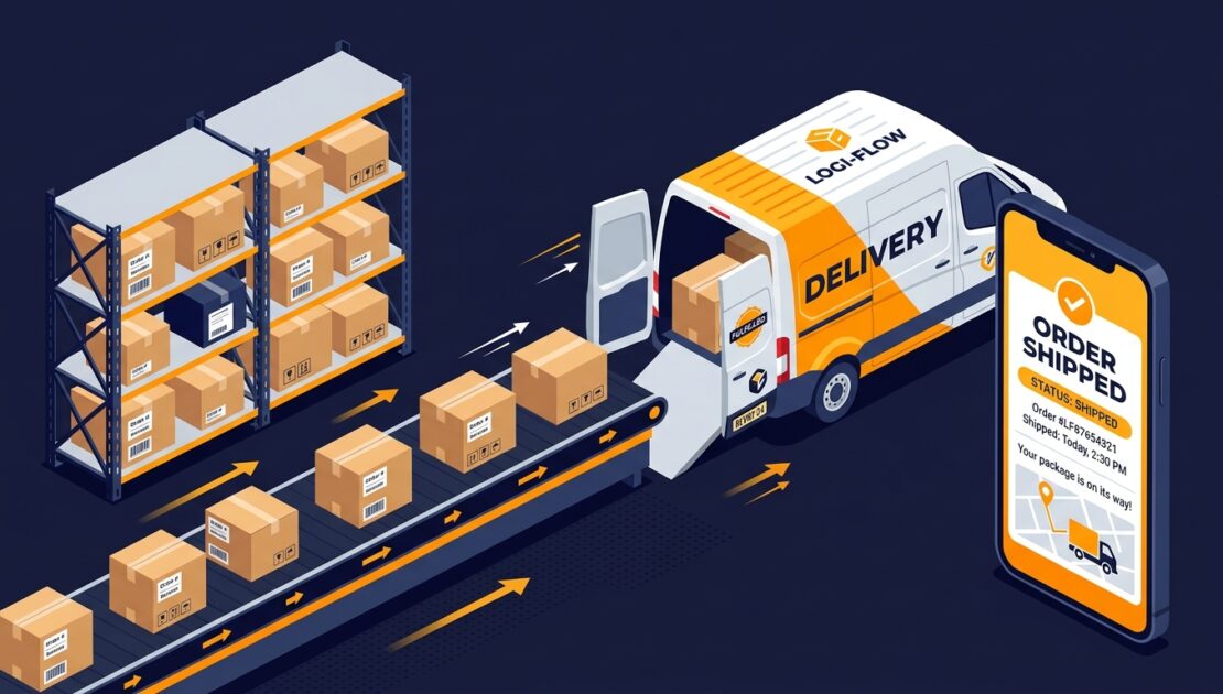 Illustrated overview of ecommerce shipping and fulfillment strategies for online stores